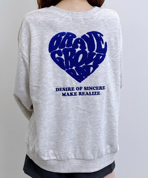 INGNI（イング）の「バックサガラハートスウェットチュニック（スウェット・レディース・その他17/グレー系6/ワイン系2/ベージュ系その他3・M）」の3枚目の写真