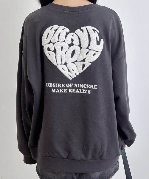 INGNI（イング）の「バックサガラハートスウェットチュニック（スウェット・レディース・その他17/グレー系6/ワイン系2/ベージュ系その他3・M）」の8枚目の写真