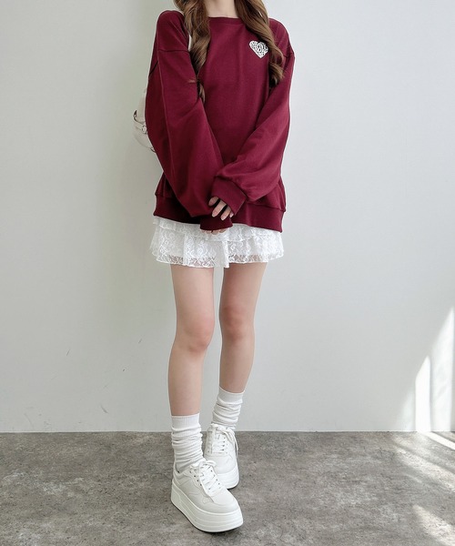 INGNI（イング）の「バックサガラハートスウェットチュニック（スウェット・レディース・その他17/グレー系6/ワイン系2/ベージュ系その他3・M）」の13枚目の写真