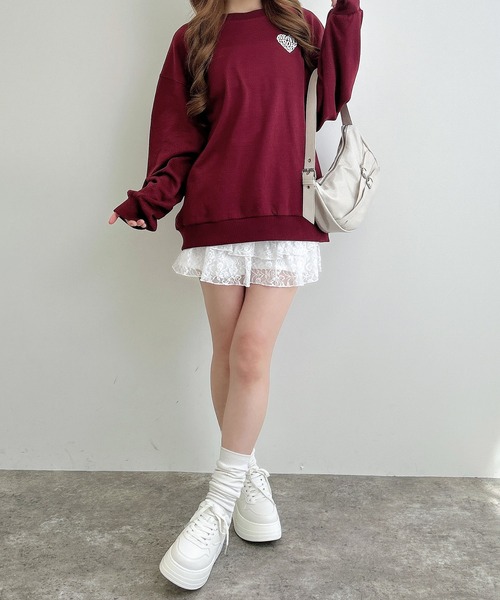 INGNI（イング）の「バックサガラハートスウェットチュニック（スウェット・レディース・その他17/グレー系6/ワイン系2/ベージュ系その他3・M）」の14枚目の写真