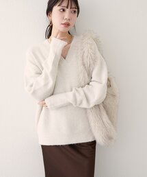 【WEB限定】Vネックニットプルオーバー