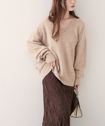 natural couture | 【WEB限定】Vネックニットプルオーバー(ニット/セーター)