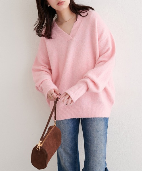 セール】【WEB限定】Vネックニットプルオーバー（ニット/セーター