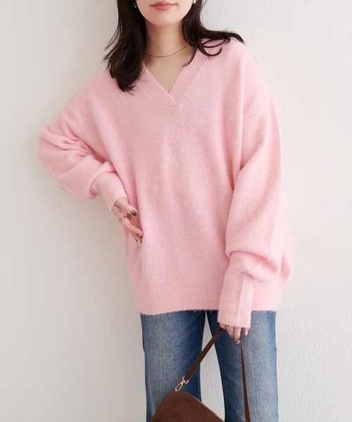 セール】【WEB限定】Vネックニットプルオーバー（ニット/セーター