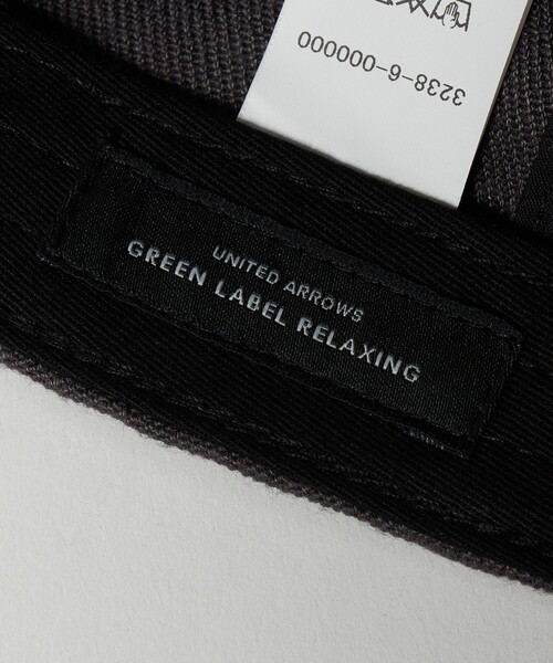 green label relaxing（グリーンレーベルリラクシング）の「GLR ポリエステル サージ ロゴ キャップ（キャップ・メンズ・ダークグレー/ブラック・FREE）」の11枚目の写真