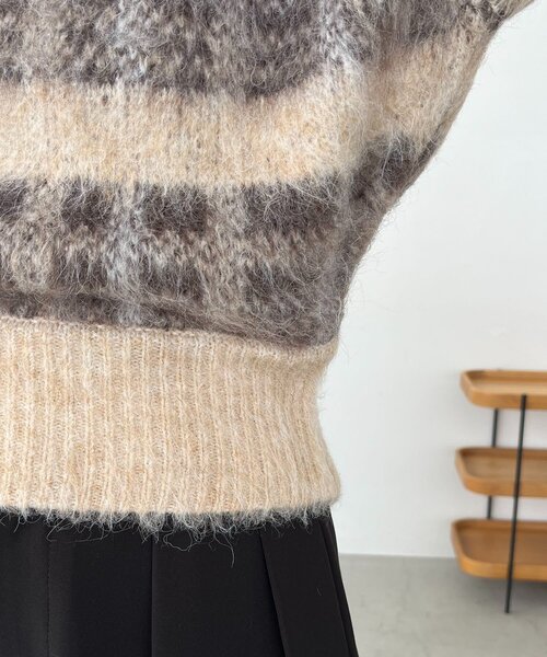 チェックシャギープルオーバー（ニット/セーター）｜CAPRICIEUX LE