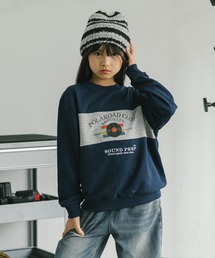 URBAN CHERRY（アーバンチェリー）の「【POLAROAD/ポーラロード】配色切り替えロゴオーバーサイズトレーナー（スウェット・キッズ）」