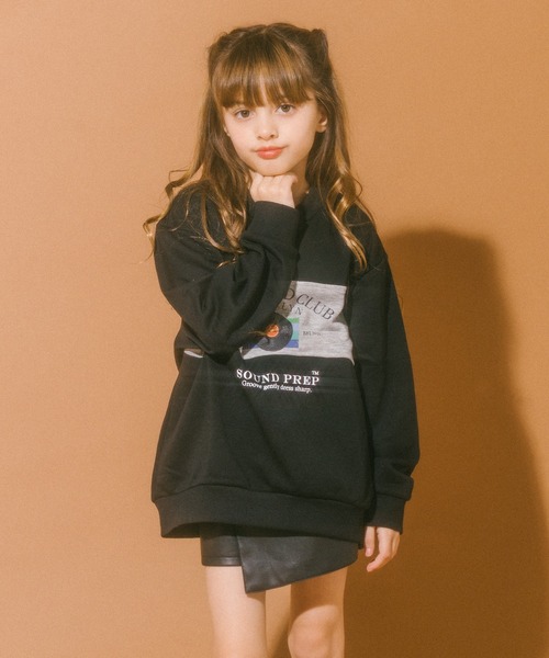 POLAROAD/ポーラロード】配色切り替えロゴオーバーサイズトレーナー