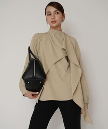 KINO THE KEI（キノザケイ）の「ドレープネック ケープタイ ブラウス KINO THE KEI（シャツ/ブラウス）」