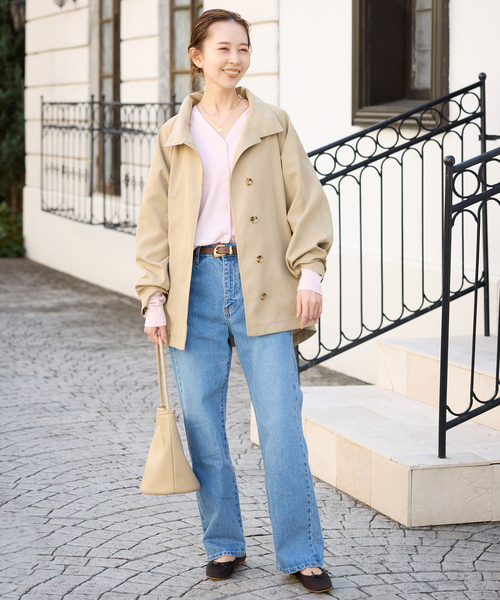 SLOBE IENA(スローブイエナ)の「《WEB限定/追加2》撥水テントラインコート(その他アウター・レディース・ベージュ/ネイビー・FREE)」の17枚目の写真