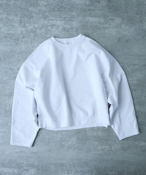 yuni（ユニ　）の「highcountコットン裏毛shortプルオーバー（Tシャツ/カットソー・レディース・パープル/サックスブルー/ホワイト・FREE）」の2枚目の写真