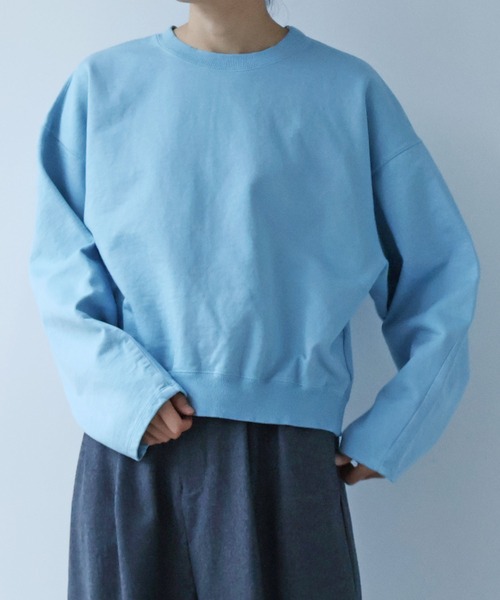 yuni（ユニ　）の「highcountコットン裏毛shortプルオーバー（Tシャツ/カットソー・レディース・パープル/サックスブルー/ホワイト・FREE）」の3枚目の写真