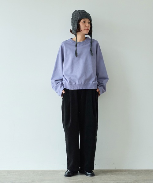 yuni（ユニ　）の「highcountコットン裏毛shortプルオーバー（Tシャツ/カットソー・レディース・パープル/サックスブルー/ホワイト・FREE）」の4枚目の写真