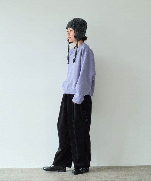 yuni（ユニ　）の「highcountコットン裏毛shortプルオーバー（Tシャツ/カットソー・レディース・パープル/サックスブルー/ホワイト・FREE）」の5枚目の写真