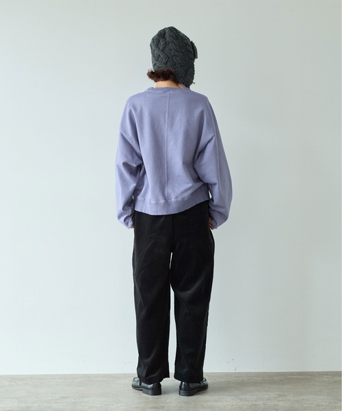 yuni（ユニ　）の「highcountコットン裏毛shortプルオーバー（Tシャツ/カットソー・レディース・パープル/サックスブルー/ホワイト・FREE）」の6枚目の写真