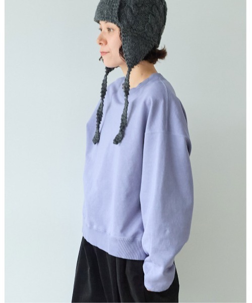 yuni（ユニ　）の「highcountコットン裏毛shortプルオーバー（Tシャツ/カットソー・レディース・パープル/サックスブルー/ホワイト・FREE）」の9枚目の写真