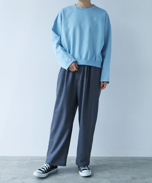 yuni（ユニ　）の「highcountコットン裏毛shortプルオーバー（Tシャツ/カットソー・レディース・パープル/サックスブルー/ホワイト・FREE）」の20枚目の写真