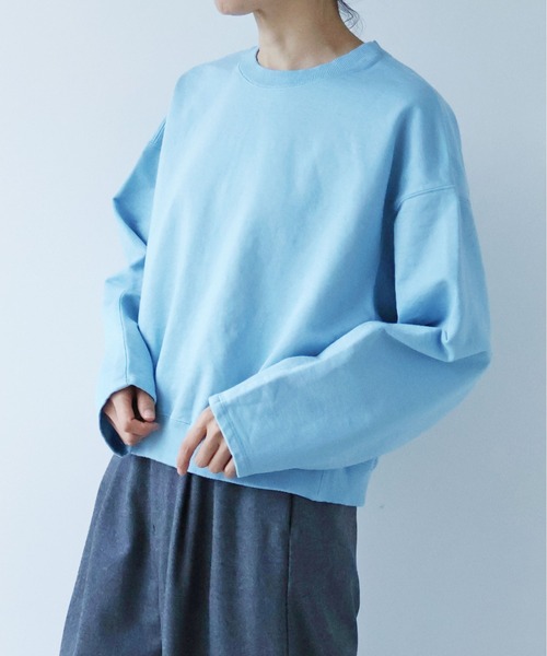 yuni（ユニ　）の「highcountコットン裏毛shortプルオーバー（Tシャツ/カットソー・レディース・パープル/サックスブルー/ホワイト・FREE）」の22枚目の写真