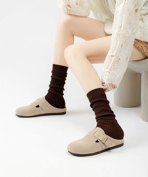 IRADOWL（アイラドール）の「ルーズリブソックス（ソックス/靴下・レディース・ダークグレー/アイボリー/ブラック/ダークブラウン・FREE）」の4枚目の写真