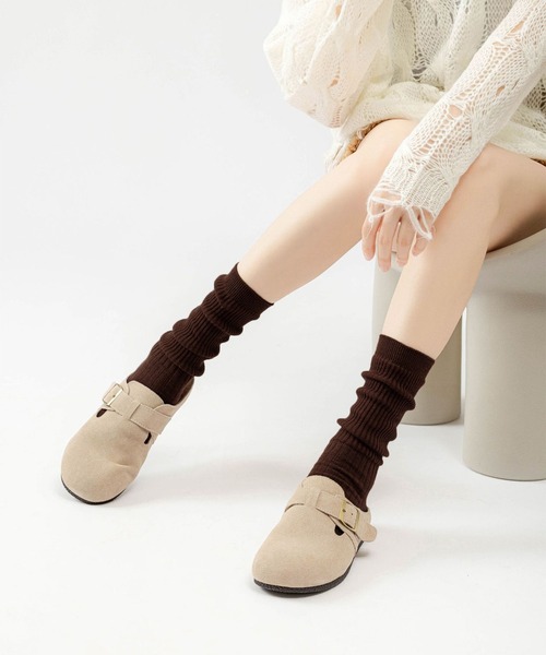 IRADOWL（アイラドール）の「ルーズリブソックス（ソックス/靴下・レディース・ダークグレー/アイボリー/ブラック/ダークブラウン・FREE）」の6枚目の写真