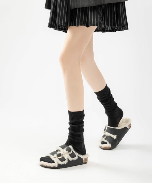 IRADOWL（アイラドール）の「ルーズリブソックス（ソックス/靴下・レディース・ダークグレー/アイボリー/ブラック/ダークブラウン・FREE）」の14枚目の写真