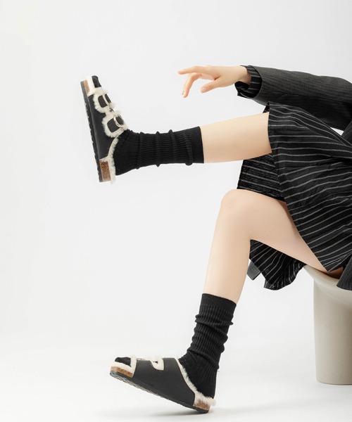 IRADOWL（アイラドール）の「ルーズリブソックス（ソックス/靴下・レディース・ダークグレー/アイボリー/ブラック/ダークブラウン・FREE）」の16枚目の写真