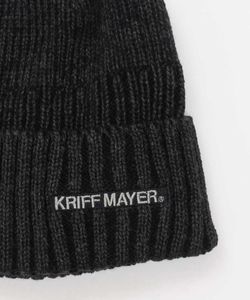 KRIFF MAYER(クリフメイヤー)の「ピグメント風ニットワッチ(ニットキャップ/ビーニー・レディース・ブルー/アイボリー/ブラック・FREE)」の6枚目の写真
