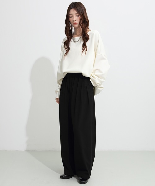 by LEGNA(バイレグナ)の「タックデザインバレルレッグパンツ(その他パンツ・レディース・グレー/ブラック/ブラウン・M-Long/L-Regular/L-Short/M-Short/L-Long/M-Regular)」の9枚目の写真