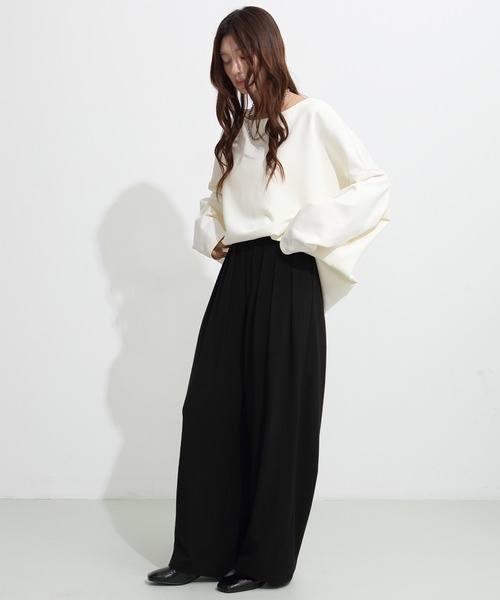 by LEGNA(バイレグナ)の「タックデザインバレルレッグパンツ(その他パンツ・レディース・グレー/ブラック/ブラウン・M-Long/L-Regular/L-Short/M-Short/L-Long/M-Regular)」の10枚目の写真