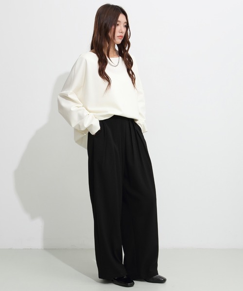 by LEGNA(バイレグナ)の「タックデザインバレルレッグパンツ(その他パンツ・レディース・グレー/ブラック/ブラウン・M-Long/L-Regular/L-Short/M-Short/L-Long/M-Regular)」の12枚目の写真