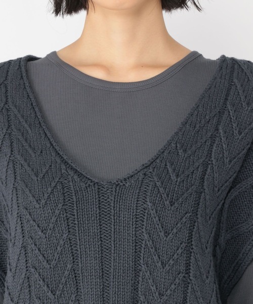 studio CLIP（スタディオクリップ）の「【daily CLIP】コットンブレンドルーズベスト（ベスト・レディース・ホワイト/チャコール・FREE）」の17枚目の写真