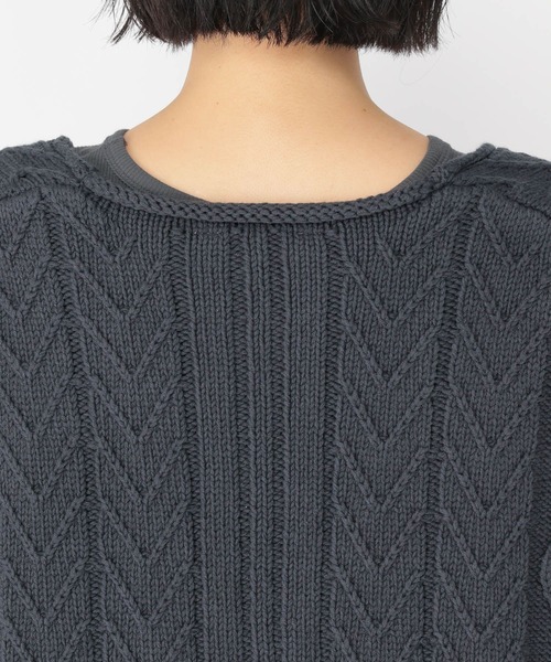 studio CLIP（スタディオクリップ）の「【daily CLIP】コットンブレンドルーズベスト（ベスト・レディース・ホワイト/チャコール・FREE）」の20枚目の写真