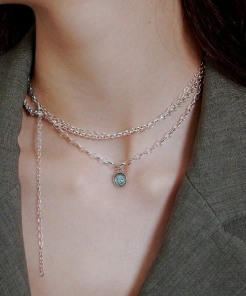 quip queint】central coin necklace/セントラル コイン ネックレス 