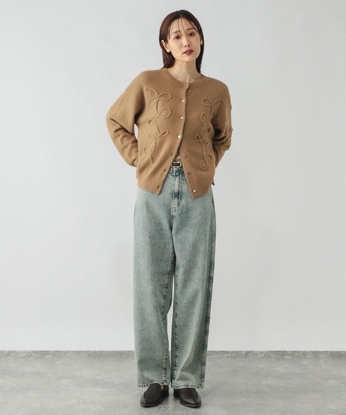 GLOBAL WORK（グローバルワーク）の「フワフワHugmeクルーカーディガン/581164（カーディガン/ボレロ・レディース・グレー/ダークグレー/キャメル・MEDIUM/LARGE）」の22枚目の写真