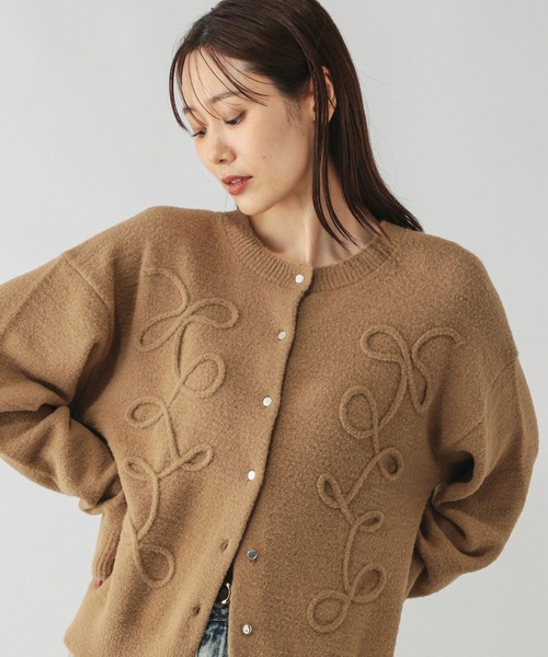 GLOBAL WORK（グローバルワーク）の「フワフワHugmeクルーカーディガン/581164（カーディガン/ボレロ・レディース・グレー/ダークグレー/キャメル・MEDIUM/LARGE）」の18枚目の写真