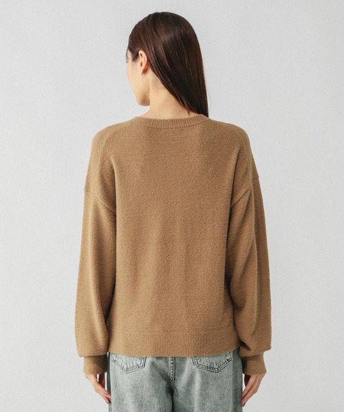 GLOBAL WORK（グローバルワーク）の「フワフワHugmeクルーカーディガン/581164（カーディガン/ボレロ・レディース・グレー/ダークグレー/キャメル・MEDIUM/LARGE）」の10枚目の写真