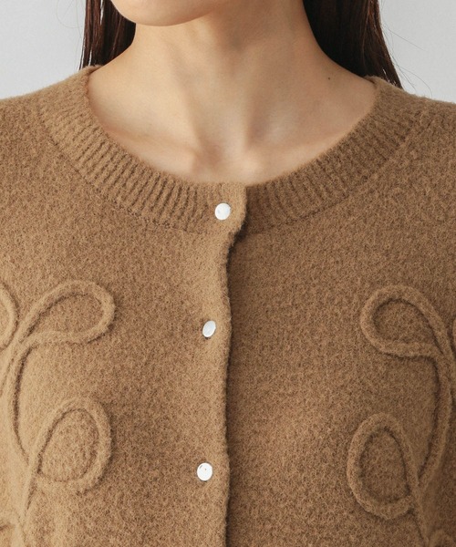 GLOBAL WORK（グローバルワーク）の「フワフワHugmeクルーカーディガン/581164（カーディガン/ボレロ・レディース・グレー/ダークグレー/キャメル・MEDIUM/LARGE）」の11枚目の写真