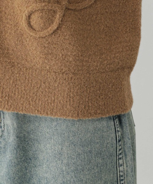 GLOBAL WORK（グローバルワーク）の「フワフワHugmeクルーカーディガン/581164（カーディガン/ボレロ・レディース・グレー/ダークグレー/キャメル・MEDIUM/LARGE）」の14枚目の写真