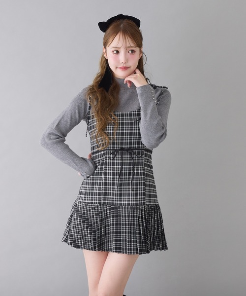 セール】リボンプリーツミニキャミワンピース（ワンピース）｜one