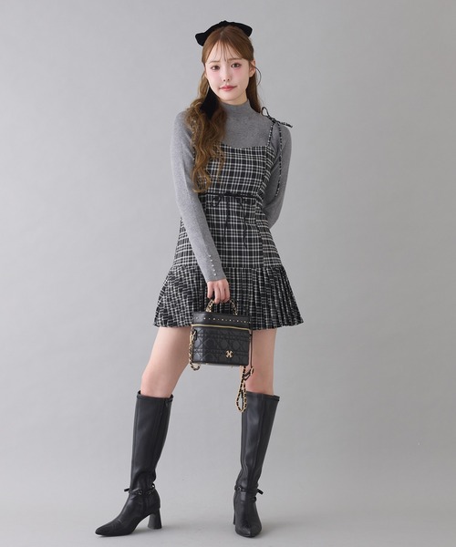 リボンプリーツミニキャミワンピース（ワンピース）｜one after