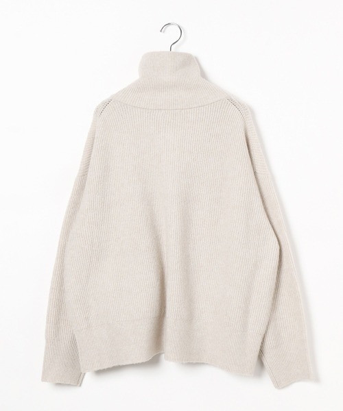 BAYFLOW（ベイフロー）の「[軽アウター感覚で羽織れる]アゼニットジップカーディガン（ニット/セーター・レディース・グレー/アイボリー/ブラック・FREE）」の13枚目の写真