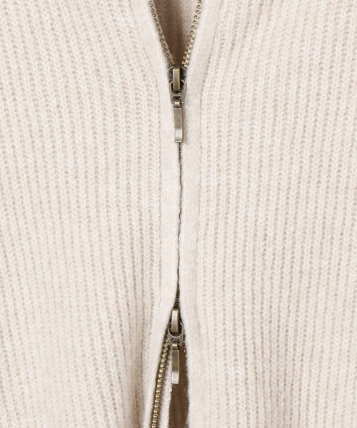 BAYFLOW（ベイフロー）の「[軽アウター感覚で羽織れる]アゼニットジップカーディガン（ニット/セーター・レディース・グレー/アイボリー/ブラック・FREE）」の19枚目の写真