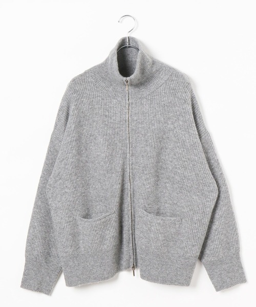 BAYFLOW（ベイフロー）の「[軽アウター感覚で羽織れる]アゼニットジップカーディガン（ニット/セーター・レディース・グレー/アイボリー/ブラック・FREE）」の10枚目の写真