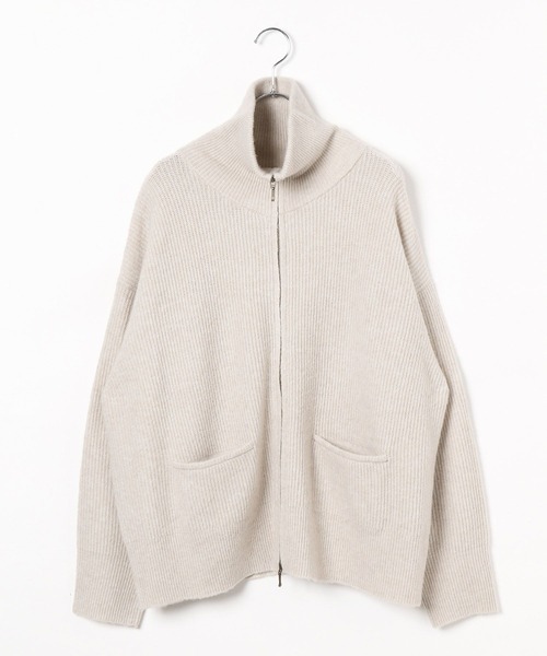 BAYFLOW（ベイフロー）の「[軽アウター感覚で羽織れる]アゼニットジップカーディガン（ニット/セーター・レディース・グレー/アイボリー/ブラック・FREE）」の12枚目の写真