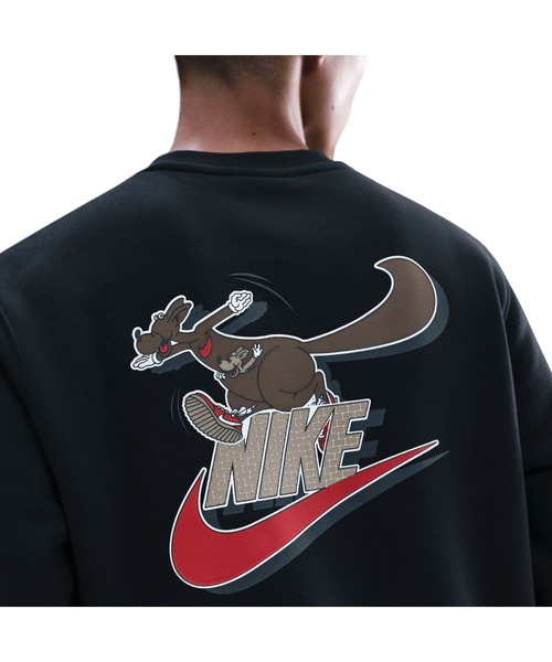 NIKE(ナイキ)の「NIKE/ナイキ M CLUB BB CREW NEO VRSTY(スウェット・メンズ・ブラック/カーキ/グレー・S/M/L/XL)」の4枚目の写真