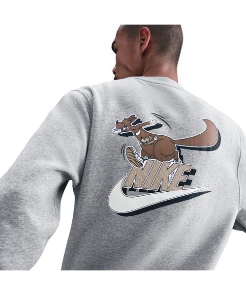 NIKE(ナイキ)の「NIKE/ナイキ M CLUB BB CREW NEO VRSTY(スウェット・メンズ・ブラック/カーキ/グレー・S/M/L/XL)」の8枚目の写真