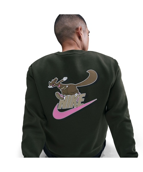 NIKE(ナイキ)の「NIKE/ナイキ M CLUB BB CREW NEO VRSTY(スウェット・メンズ・ブラック/カーキ/グレー・S/M/L/XL)」の11枚目の写真