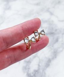 YU-KA:リボンモチーフフープピアス ribbon motif hoop pierce