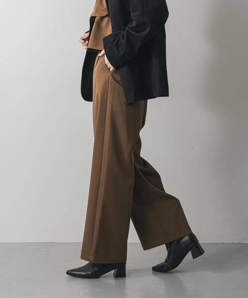 SENSE OF PLACE by URBAN RESEARCH（センスオブプレイスバイアーバンリサーチ）の「マルチウェイフリルレイヤードパンツ（その他パンツ・レディース・チャコールグレー/キャメル・ONE）」の5枚目の写真