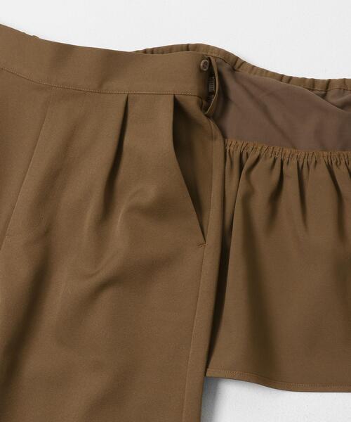 SENSE OF PLACE by URBAN RESEARCH（センスオブプレイスバイアーバンリサーチ）の「マルチウェイフリルレイヤードパンツ（その他パンツ・レディース・チャコールグレー/キャメル・ONE）」の10枚目の写真